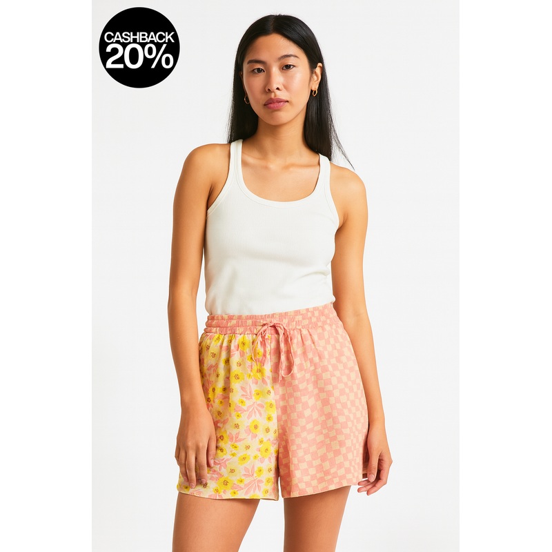 Forever 21 Women’s Multicolor Checkered Floral Printed Short | Forever 21 In Lebanon