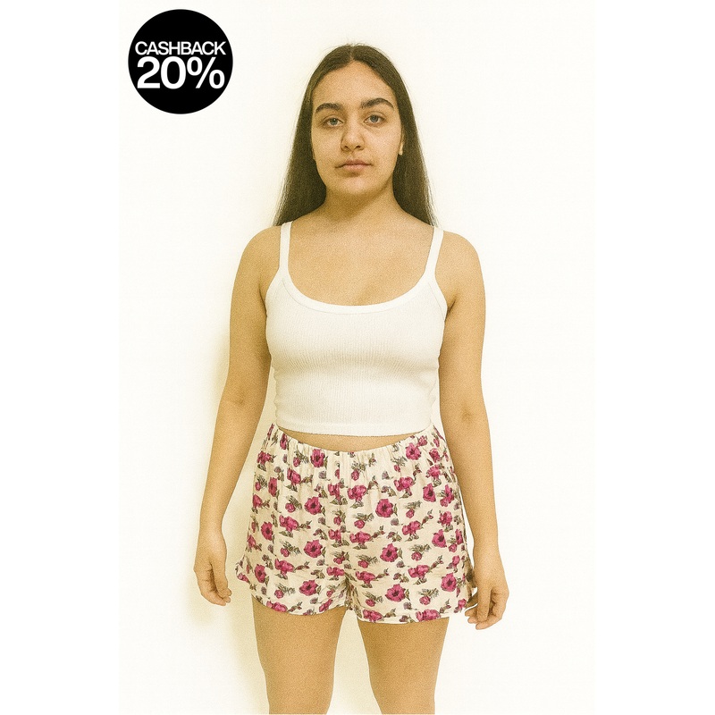Forever 21 Women’s White Floral Printed High Rise Short |Forever 21 In Lebanon