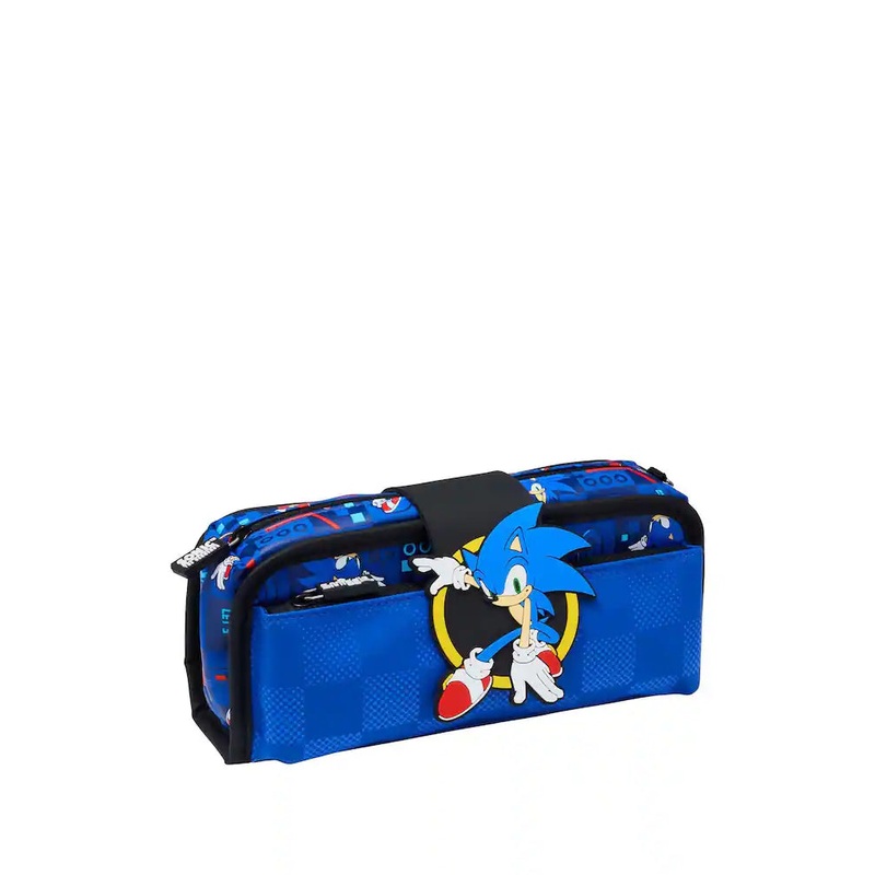 Smiggle Blue Sonic The Hedgehog Utility Pencil Case