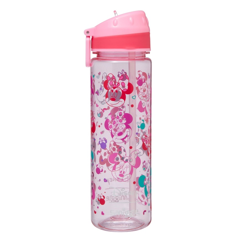 Smiggle Minnie Mouse Drink Up Plastic Water Bottle 650ml