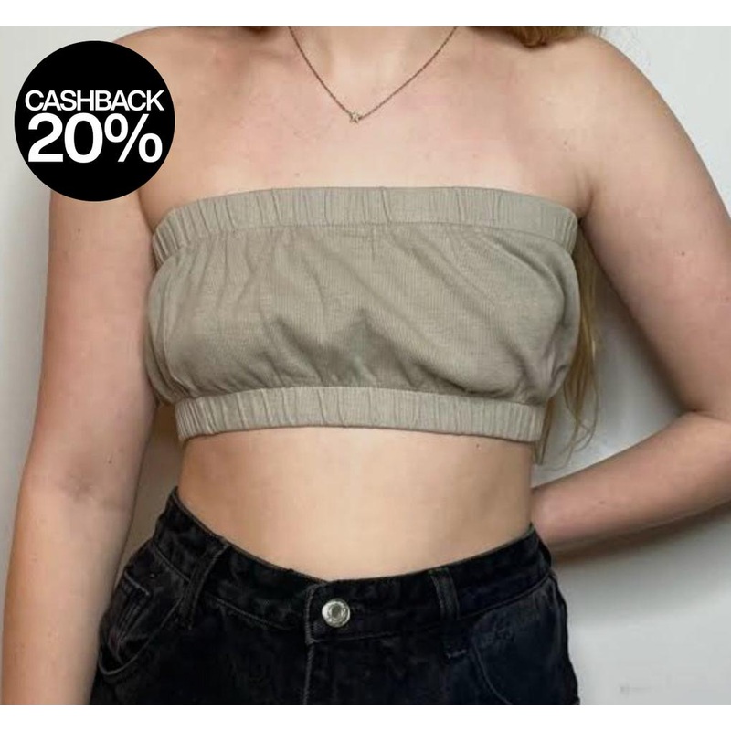Forever 21 Women’s Grey Ruched Strapless Crop Top | Forever 21 In Lebanon