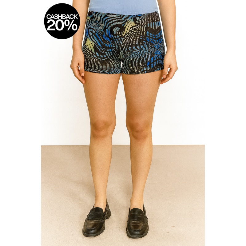 Forever 21 Women’s Multi Color Printed Biker Short | Forever 21 In Lebanon