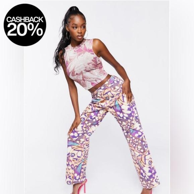 Forever 21 Women’s Multicolor Printed Pant | Forever 21 In Lebanon