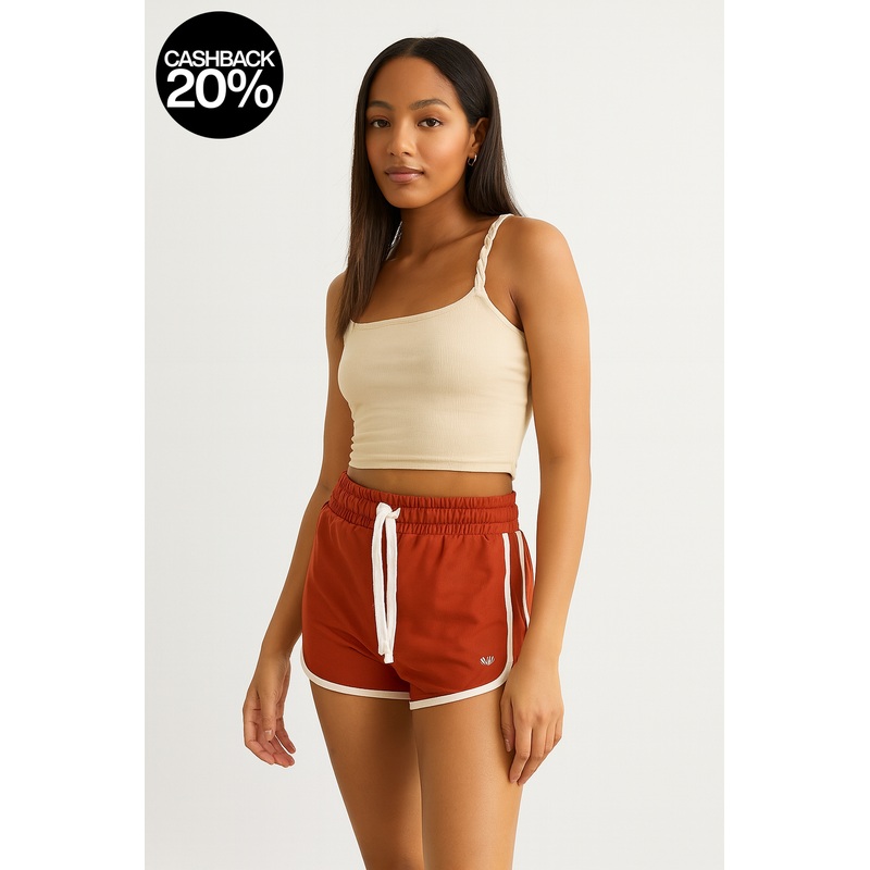 Forever 21 Women’s Rust Mid Rise Biker Short | Forever 21 In Lebanon
