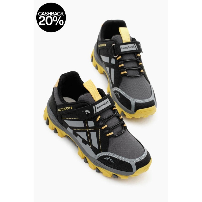 Tonny Black Kids Black & Yellow Sneakers | Tonny Black In Lebanon