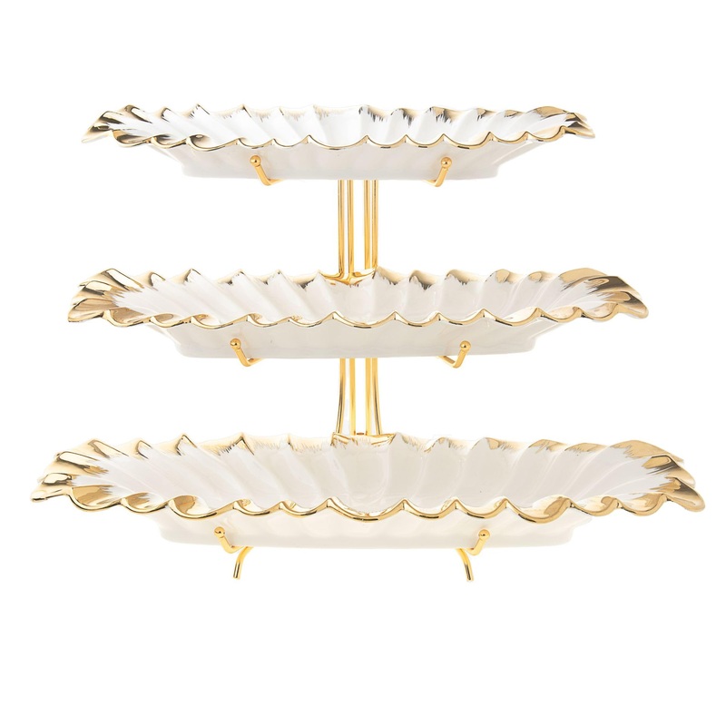 Al Sultan Serving Plates Set 3pcs + Stand HD28-181 | Al Sultan In Lebanon