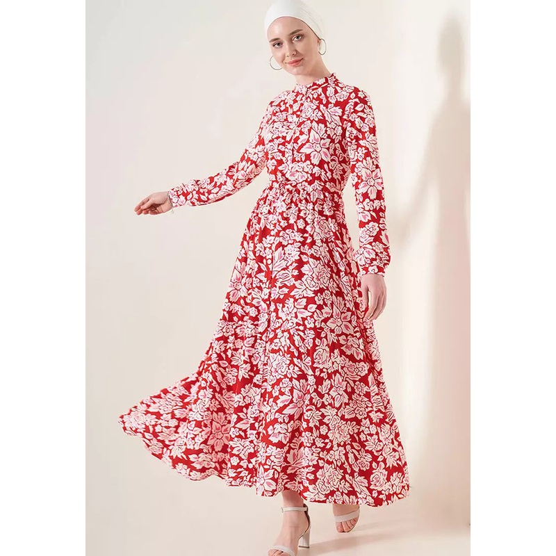 Big Dart Women’s Red Judge Collar Hijab Dress | Big Dart In Lebanon