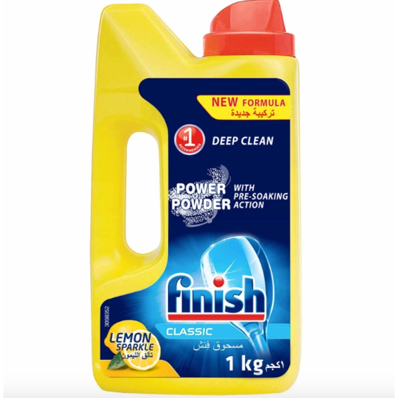 Finish Lemon Sparkle Power Dishwasher Powder 1Kg
