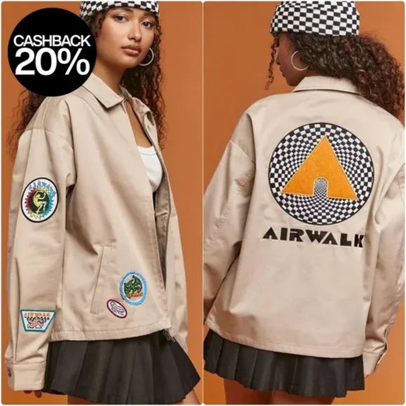 Forever 21 Airwalk Men’s Beige Graphic Jacket | Forever 21 In Lebanon