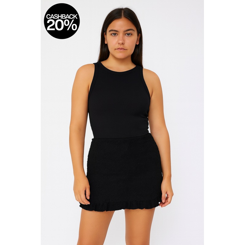Forever 21 Women’s Black Rushed Skirt | Forever 21 In Lebanon