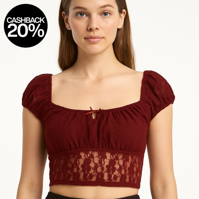 Forever 21 Women’s Burgundy Lace Sleeveless Crop Top | Forever 21 In Lebanon