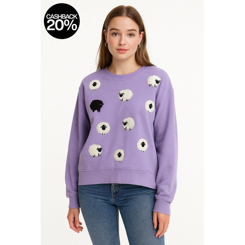 Forever 21 Women’s Purple Sheep Sweatshirt | Forever 21 In Lebanon