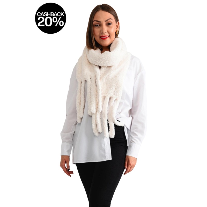 Forever 21 Women’s White Fur Blanket Scarf | Forever 21 In Lebanon