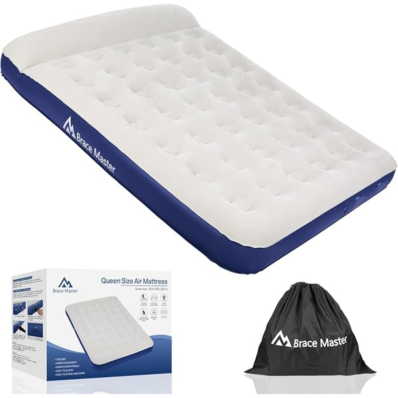 Brace Master Queen Size Air Mattress 203 x 152 x 28 cm | Brace Master In Lebanon