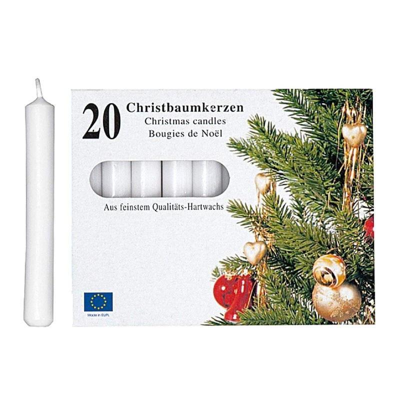 Chrirtbaumkarzan White Chistmas Candles 20pcs | Chrirtbaumkarzan In Lebanon