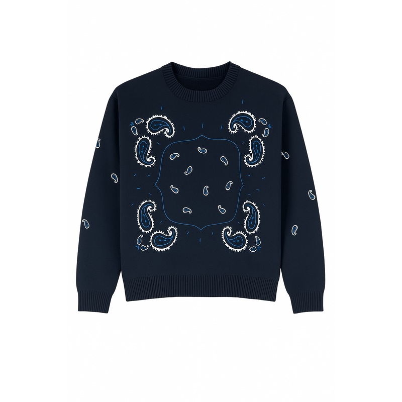 Mango Women’s Navy Printed Long Sleeve Sweatshirt |Mango In Lebanon