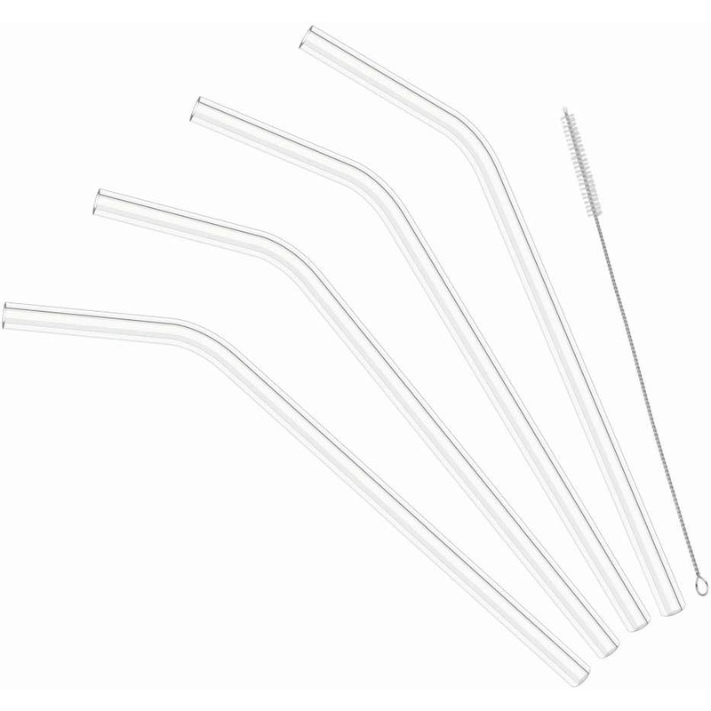 Steuber 4 Curved Glass Straws With Brush | Steuber In Lebanon