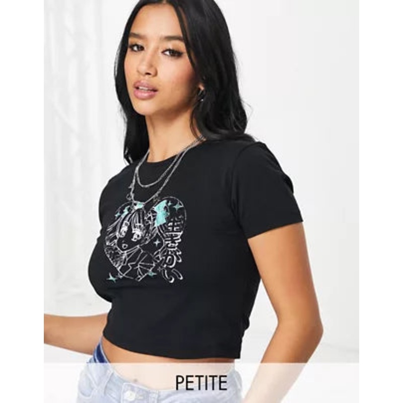 TopShop  Women’s Black T-Shirt ANF753