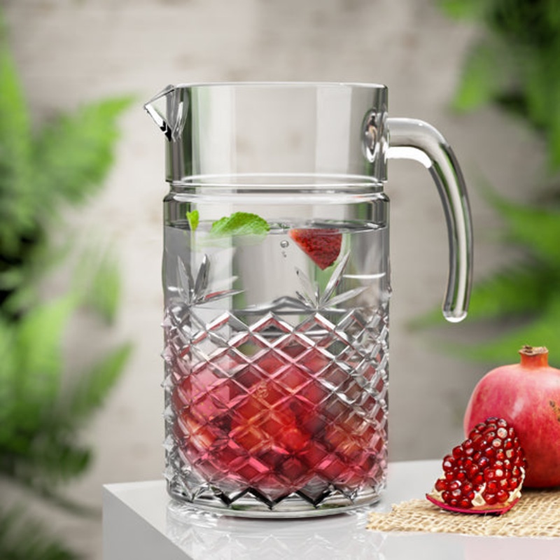 City Glass Premium Diamond Transparent Glass Jug 1.47L | City Glass In Lebanon