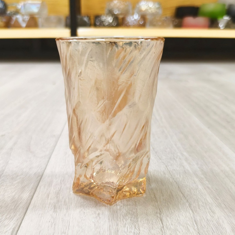 Deli Glass Gold Water Cups 250ml 6Pcs (TK6001-2) | Deli Glass In Lebanon