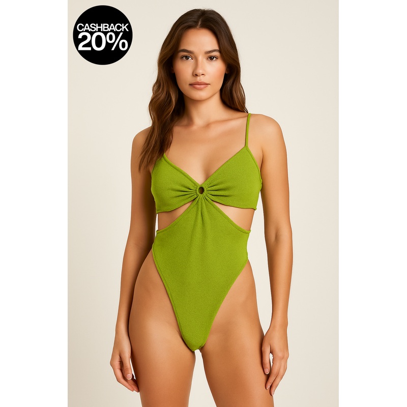 Forever 21 Women’s Green Cut Out Bodysuit | Forever 21 In Lebanon