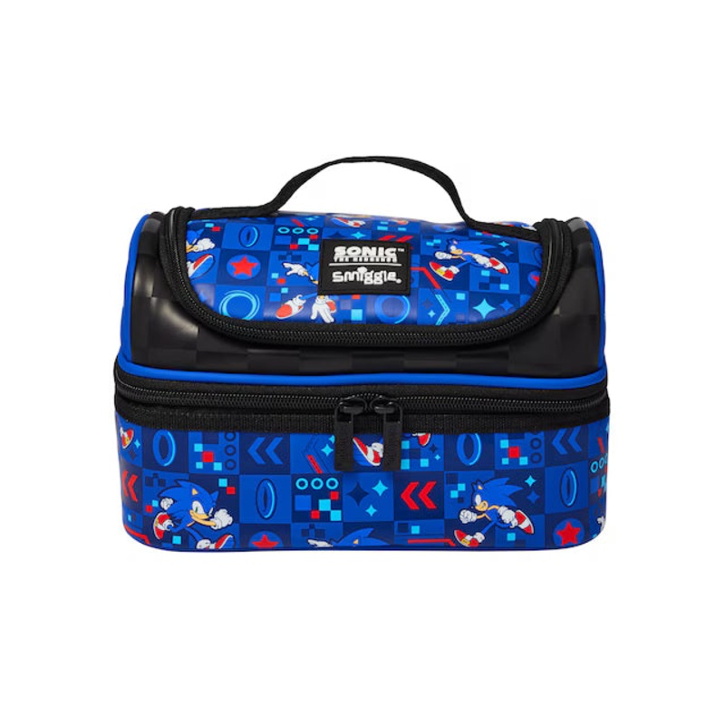 Smiggle Sonic The Hedgehog Double Decker Lunch Bag With Strap