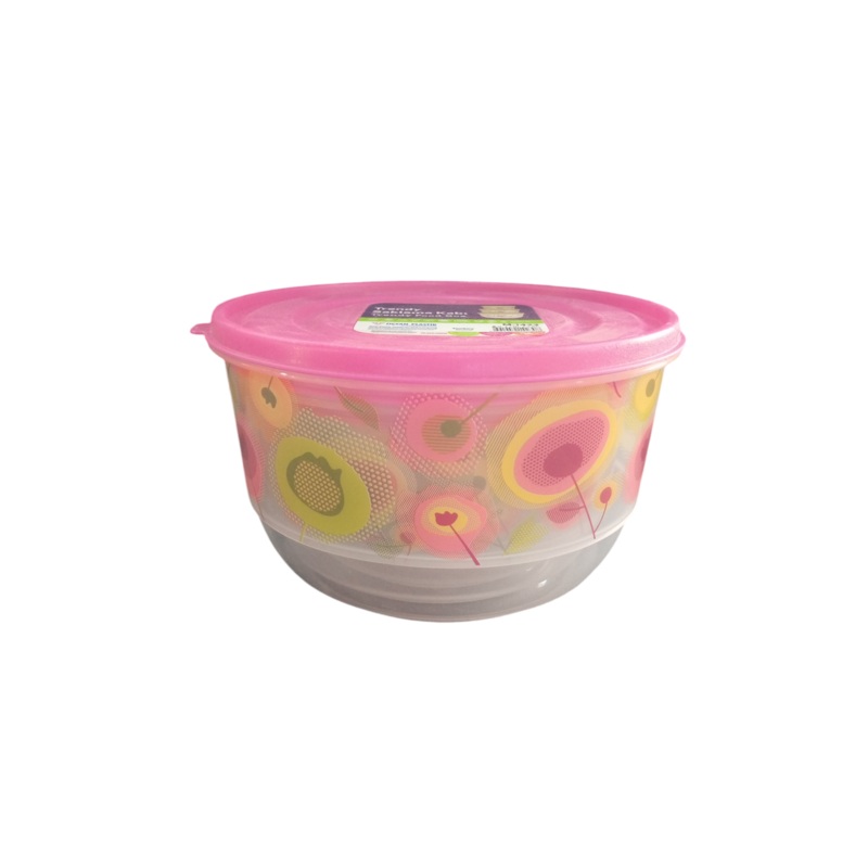 Ucsan Plastik Trendy Round Colored Elegant Food Saver With IML Design  (3PCS) M-1423