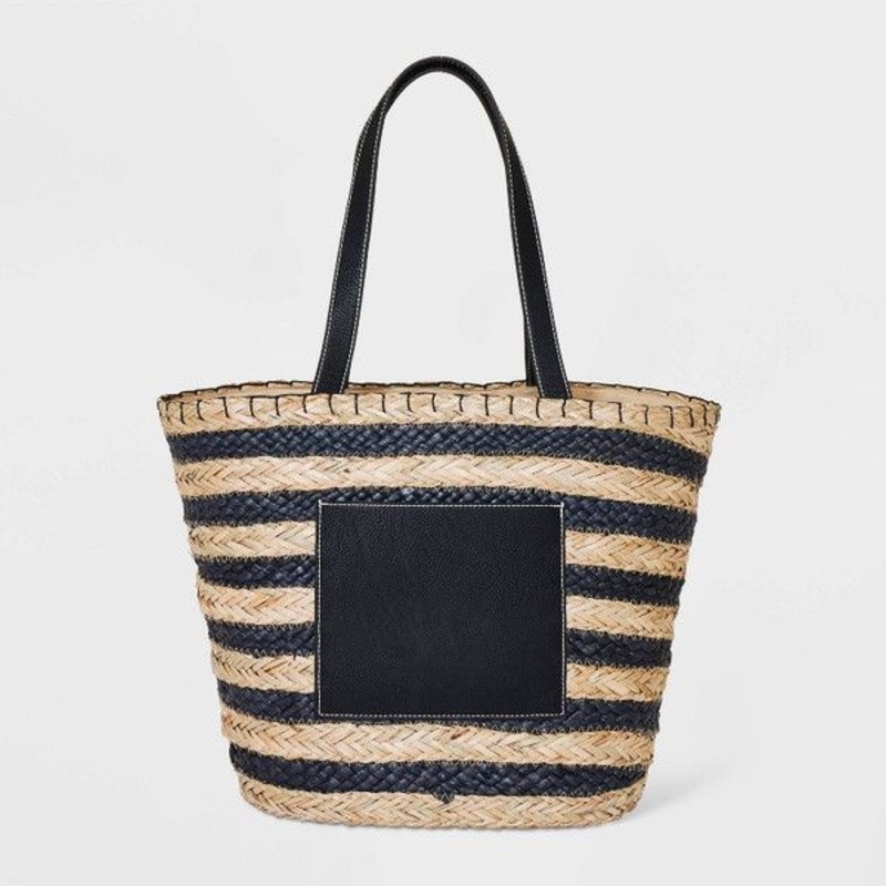 Universal Threads Women’s Striped Straw Basket Tote Handbag|Universal Threads In Lebanon