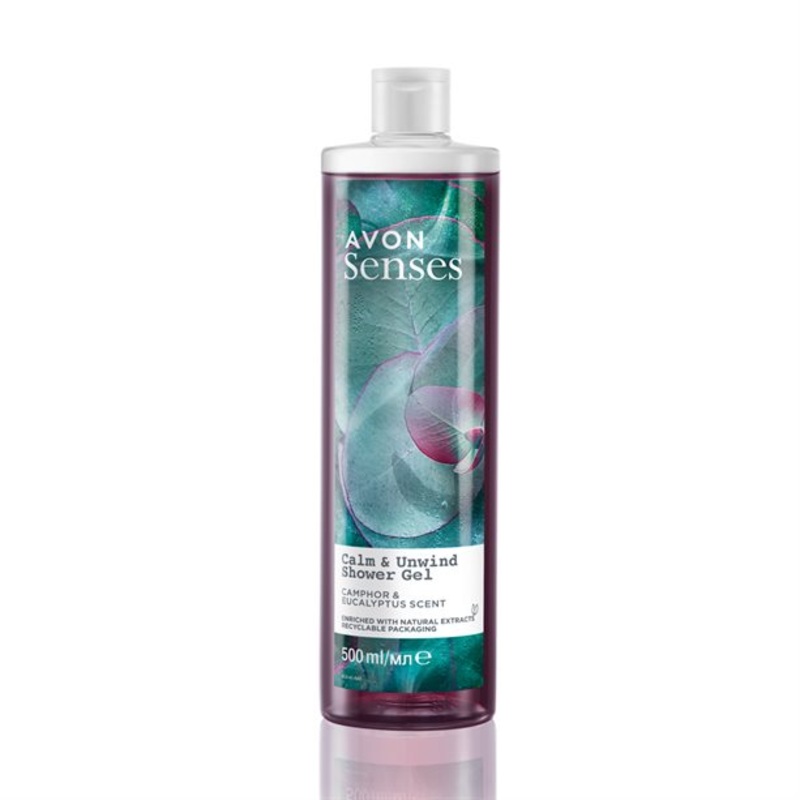 Avon Senses Calm & Unwind Camphor & Eucalyptus Shower Gel 500ml | Avon In Lebanon