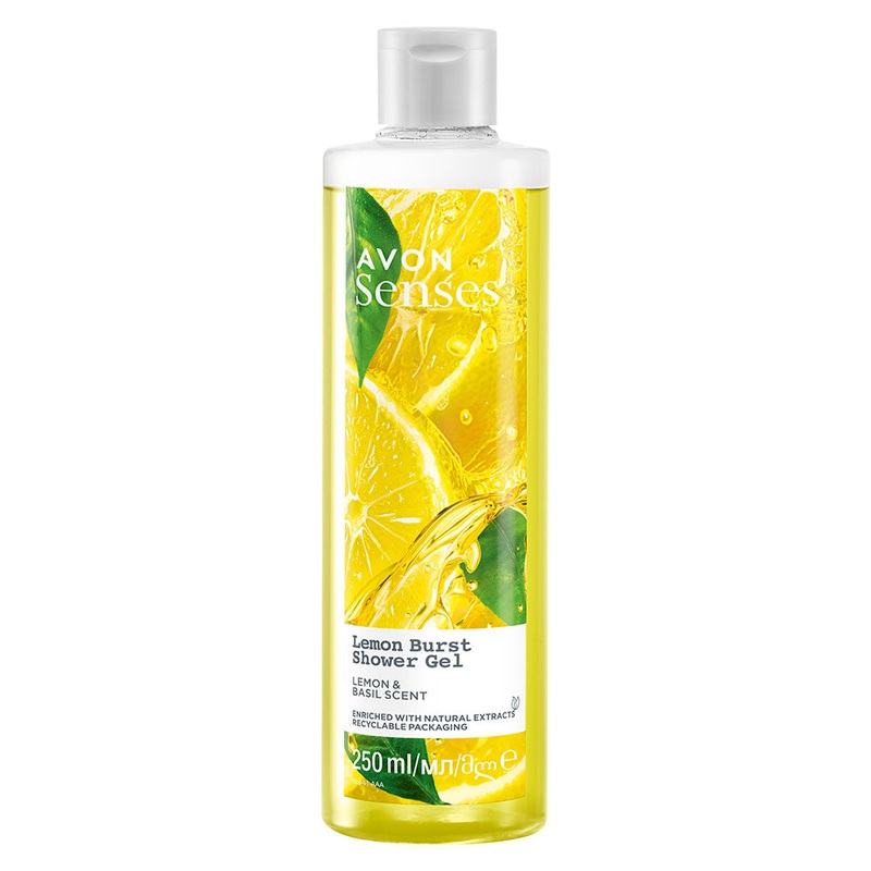 Avon Senses Lemon Burst & Basil Scent Shower Gel 500ml | Avon In Lebanon
