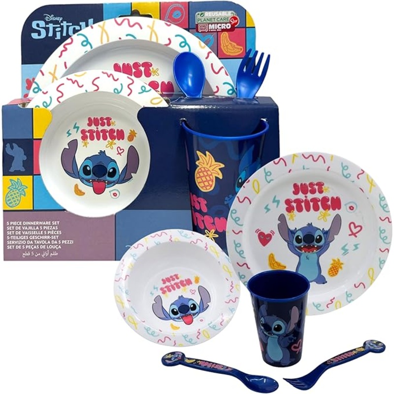 Disney Stitch Print 5-Piece Dinner Set Ad-283 | Stitch In Lebanon