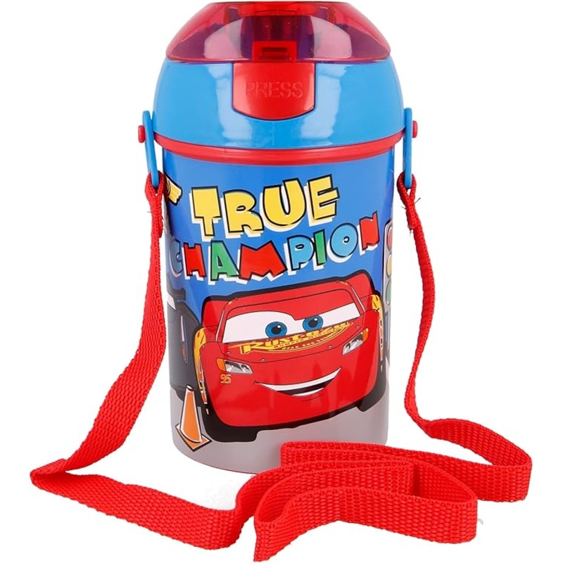 Ecozen Stor Pop Up Canteen Cars Lets Race Drinks Bottle 450ml AD-326 | Ecozen In Lebanon