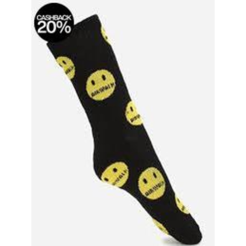 Forever 21 Air Walks Men’s Black & Yellow Printed Socks | Forever 21 In Lebanon