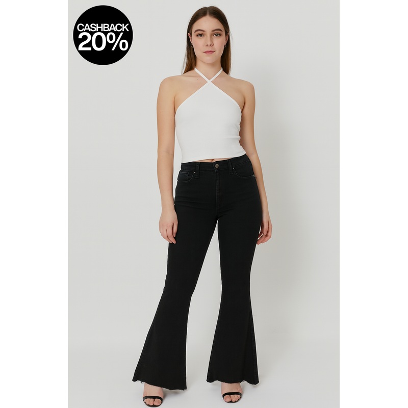 Forever 21 Women’s Black High Rise Boot Cut Jeans | Forever 21 In Lebanon