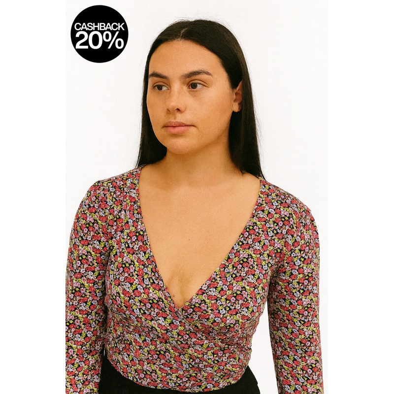 Forever 21 Women’s Floral Printed V-Neck Long Sleeve Blouse | Forever 21 In Lebanon