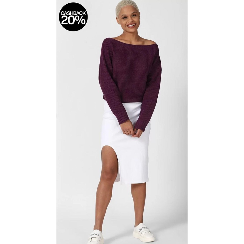 Forever 21 Women’s Purple Long Sleeve Knitted Plus Size Sweater | Forever 21 In Lebanon
