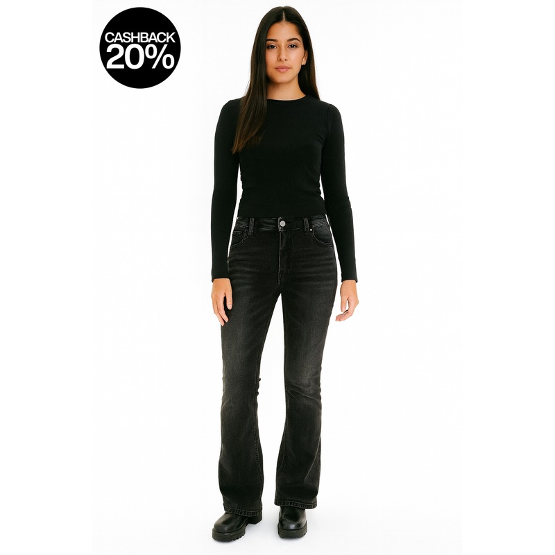 Forever 21 Women’s Washed Black Low Rise Bootcut Leg Jeans | Forever 21 In Lebanon,l