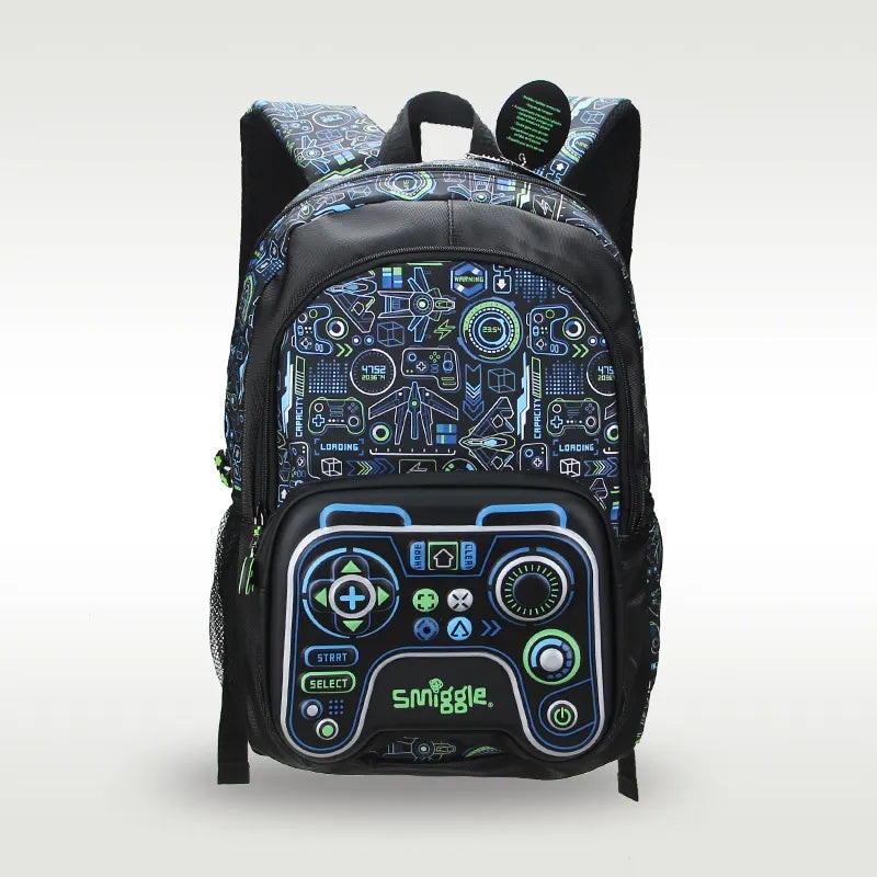 Smiggle Black Game Console Classic Backpack