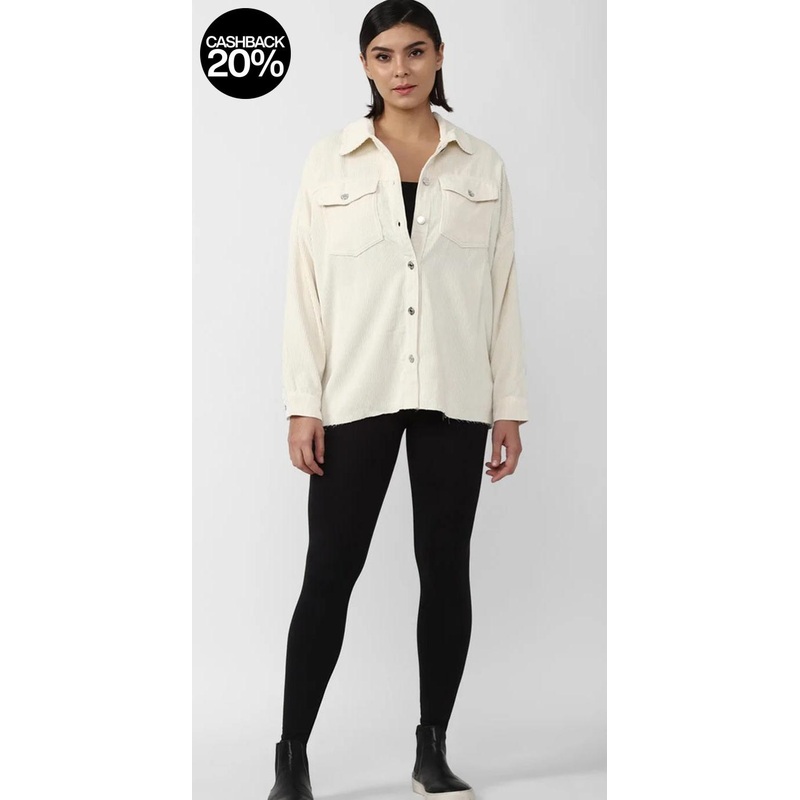 Forever 21 Women’s Off White Ribbed Plus Size Jacket | Forever 21 In Lebanon