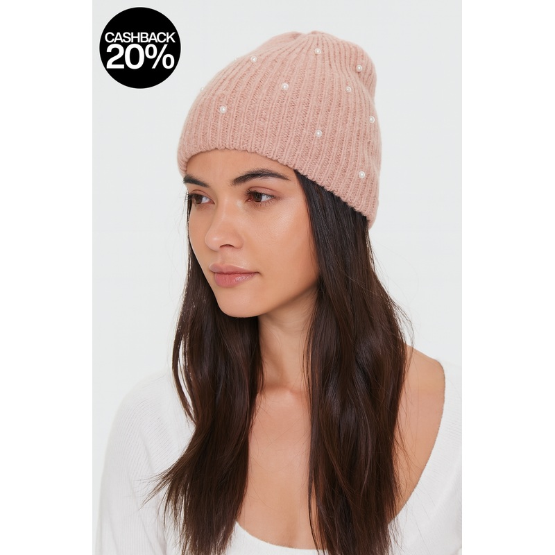 Forever 21 Women’s Rose Pearl Embellished Beanie Hat | Forever 21 In Lebanon