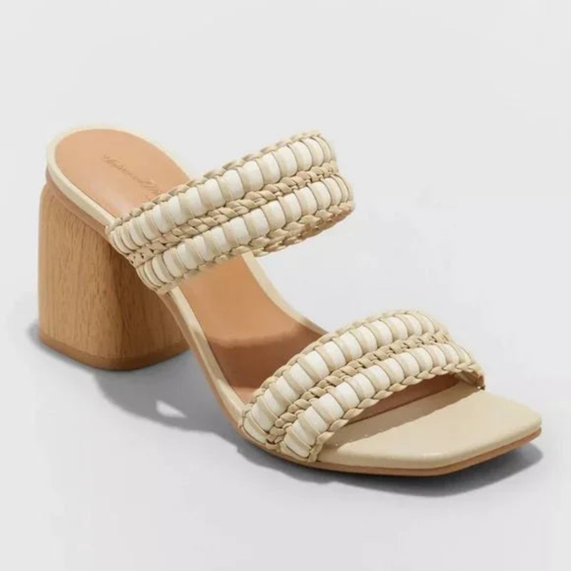 Universal Thread Women’s Beige Nikola Mule Heeled Sandals | Universal Thread In Lebanon