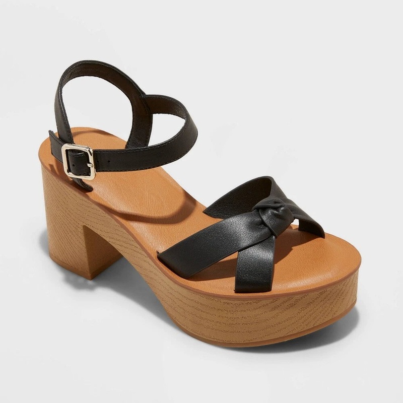 Universal Thread Women’s Black Valerie Platform Heeled Sandals | Universal Thread In Lebanon