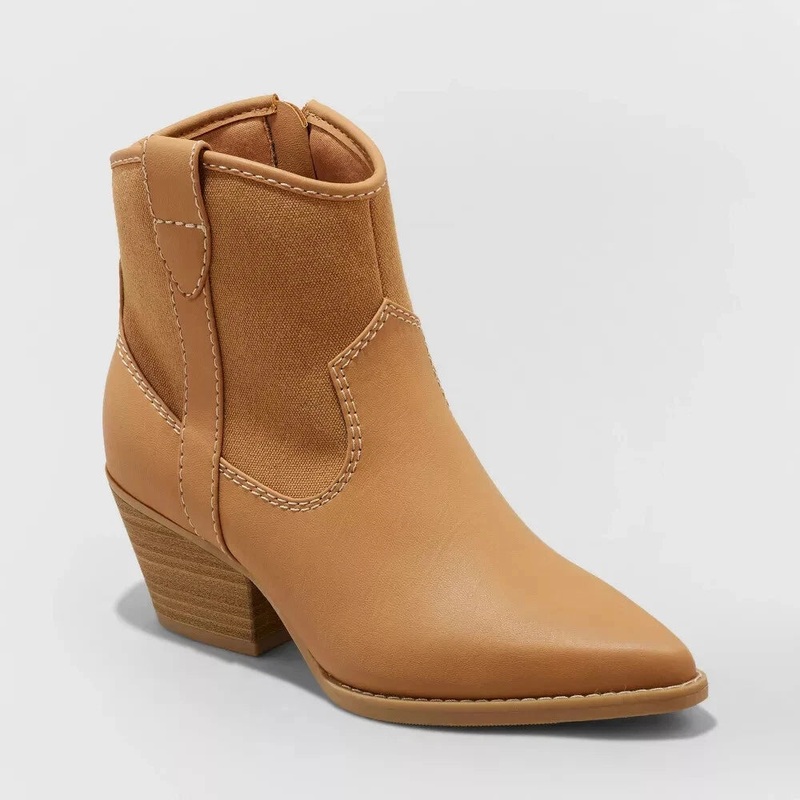 Universal Thread Women’s Brown Kay Western Ankle Boots | Universal Thread In Lebanon