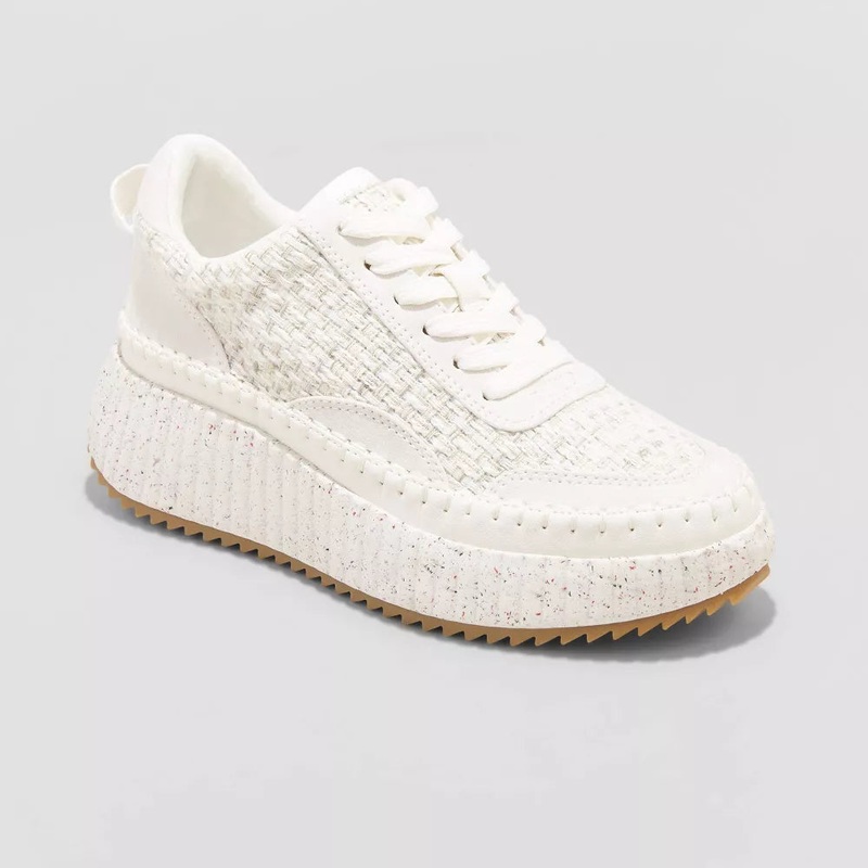 Universal Thread Women’s Off White Persephone Sneakers with Memory Foam Insole | Universal Thread In Lebanon