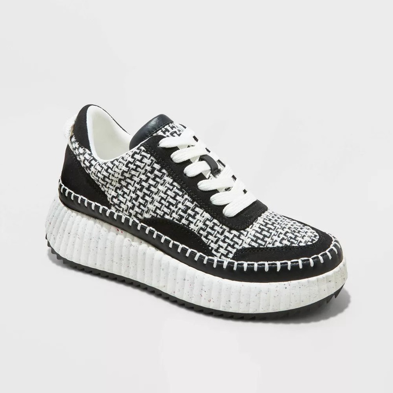 Universal Thread Women’s White & Black Persephone Sneakers | Universal Thread In Lebanon