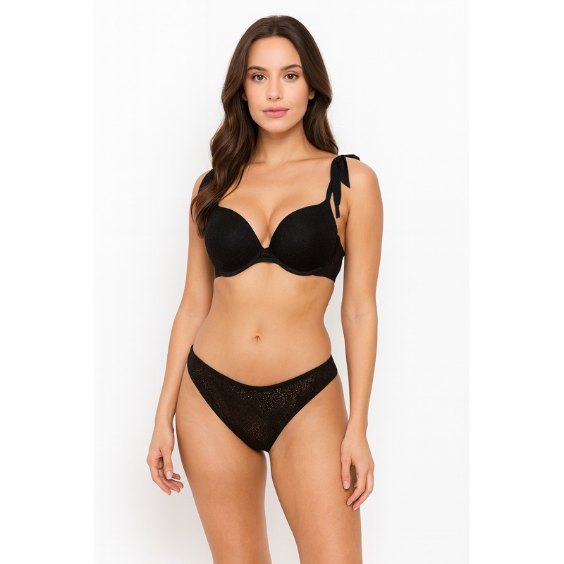 Demar Women’s Black Mesh Lingerie Set | Demar In Lebanon