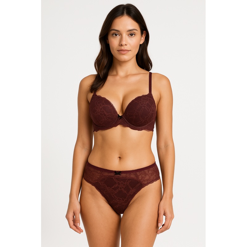 Demar Women’s Plum Lingerie Set | Demar In Lebanon
