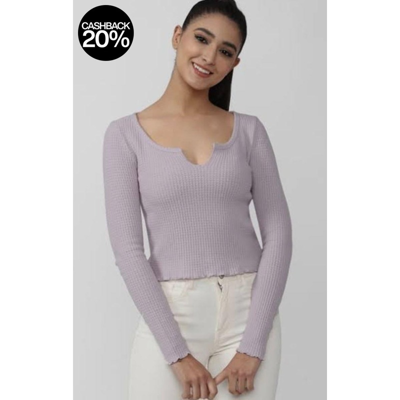 Forever 21 Women’s Light Purple Split Neck Long Sleeve Plus Size Blouse | Forever 21 In Lebanon