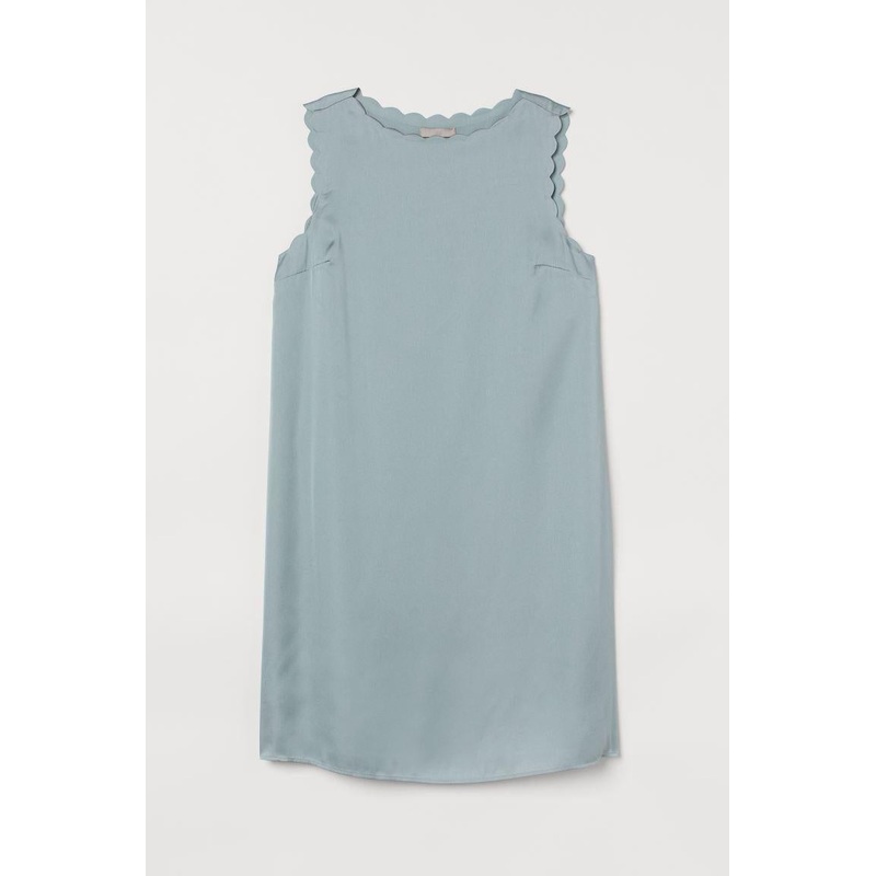 H&M Women’s Light turquoise Scallop-edged Dress | H&M In Lebanon