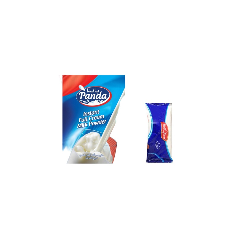 Panda Instant Full Cream Milk Powder 750GR+ Bell Food Sugar 500GR FREE